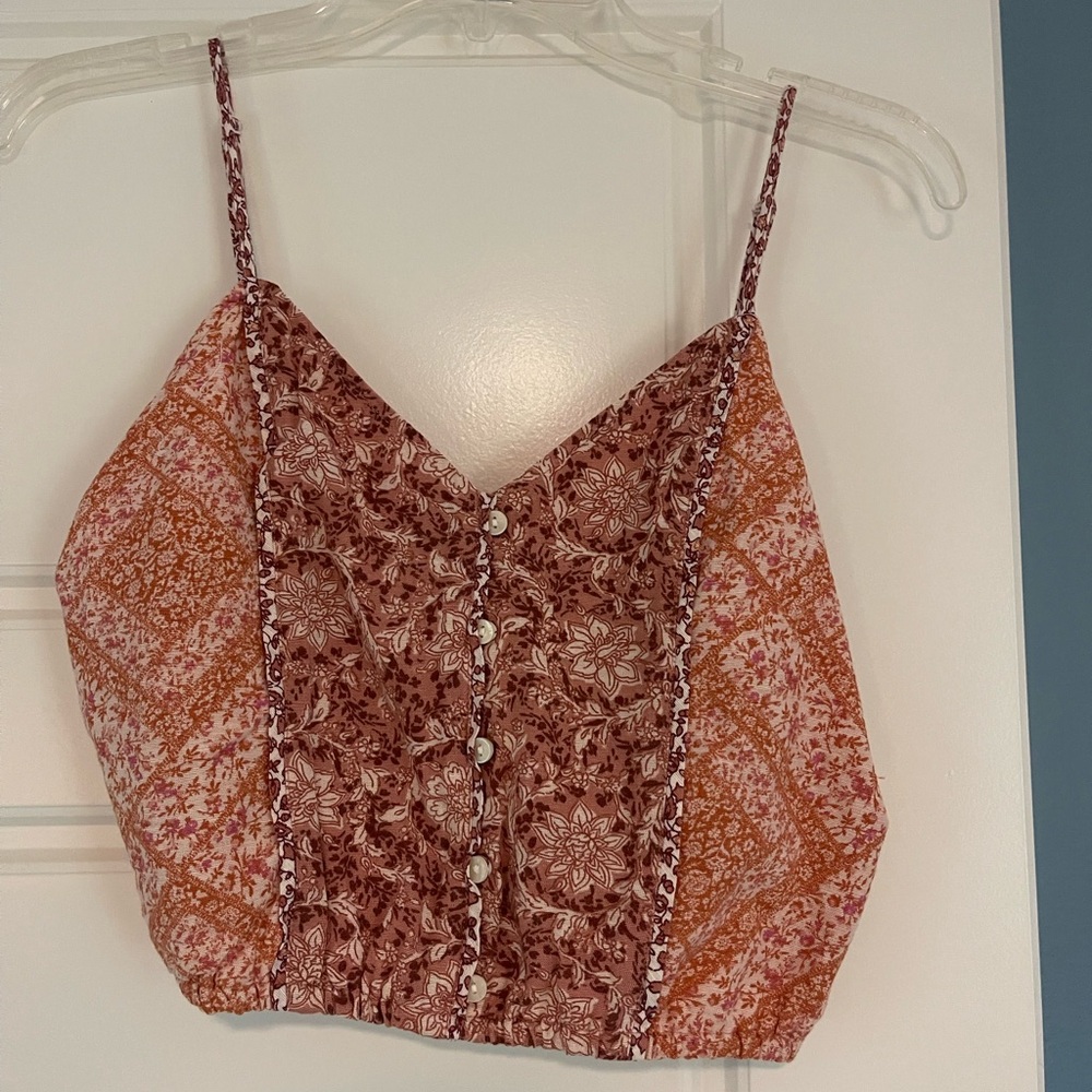 American Eagle Outfitters Pink and Orange Camisole